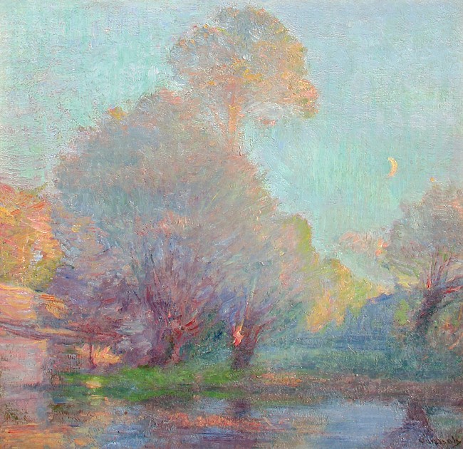 Robert William Vonnoh, Early Evening Light
oil on canvas, 30" x 30"
signed lower right
EMG 05/11.02
Sold