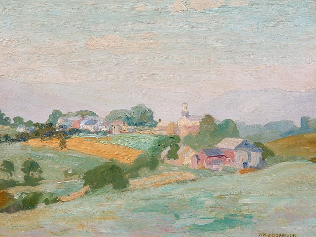 William S. Robinson, Vermont Farms, 1927
oil on board, 12" x 16"
signed, dated "1927", verso
JCAC 4609
$4,500