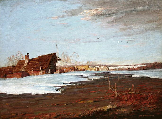 George M. Bruestle, Spring Thaw
oil on canvas, 22" x 30"
signed, Geo. M. Bruestle, lower right
JCAC 5368
$16,000