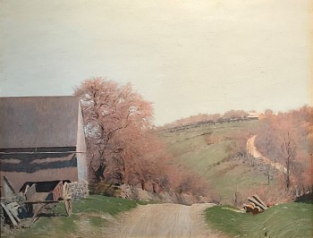 american impressionism/lyme art colony: Frank Vincent DuMond Spring Day on Grassy Hill