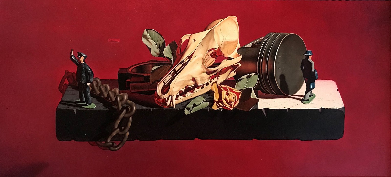 Gary Erbe, Street Scene
oil on board, 8" x 17"
signed G erbe, lower left
JWC 0119.17
$18,000