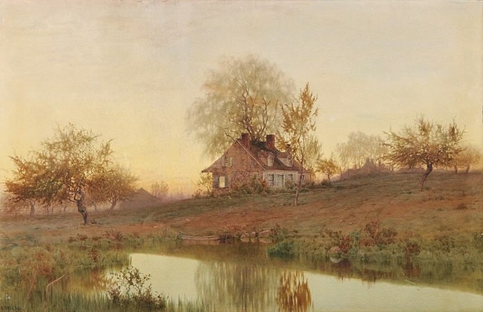 Henry Farrer, Houses in the Orchard, Twilight
watercolor on paper, 30" x 48"
signed and dated, H. Farrer, lower left
JCA 5180
$35,000