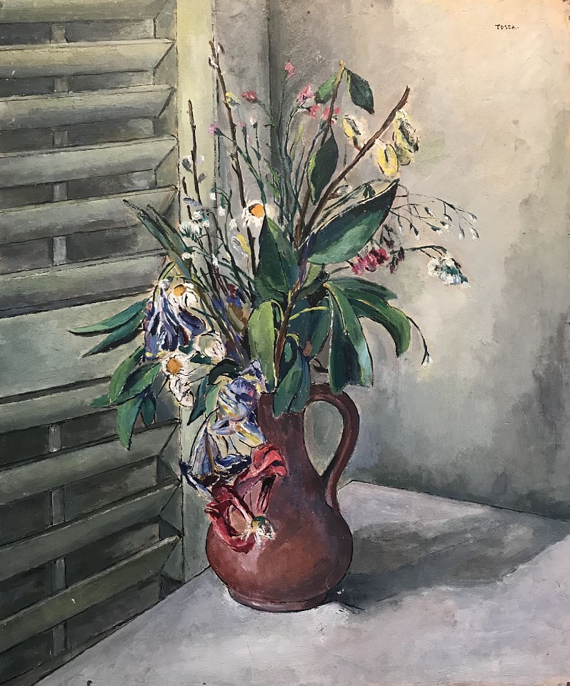 Tosca Olinsky, Flowers in a Vase
oil on board, 24" x 20"
signed Tosca, upper right
JWC 0119.15
$500