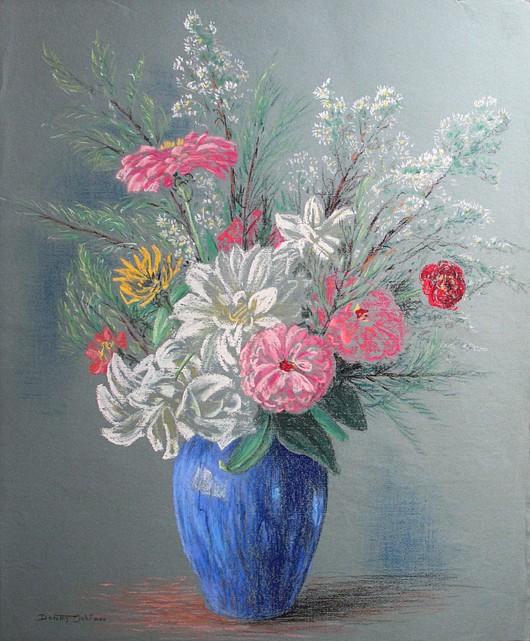 Dorothy Ochtman, Summer Bouquet(#85)
pastel on paper, 24" x 20"
signed lower left
ERev 1015.10
