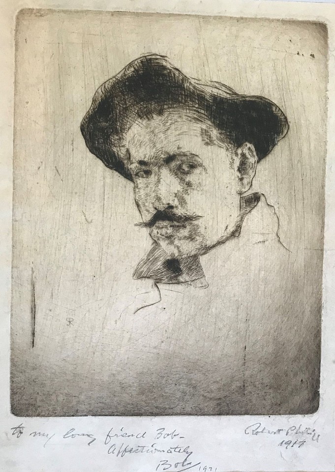 Robert Phillipp, Self Portrait
etching on paper, 8 3/4" x 6 7/8" image size
signed and dated 1917, lower right
inscribed lower left
JWC 0115.04
$500