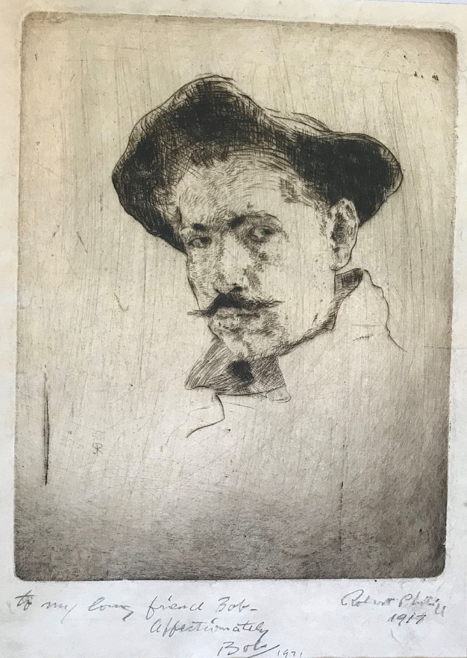 Robert Phillipp, Self Portrait
etching on paper, 8 3/4" x 6 7/8" image size
signed and dated 1917, lower right
inscribed lower left
JWC 0115.04
$500