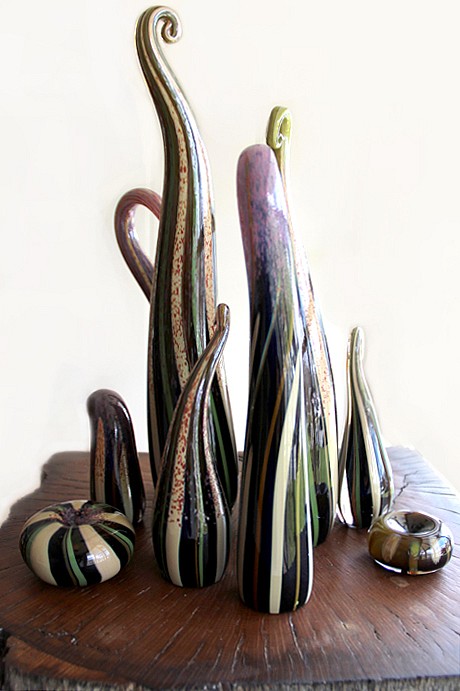 Joyce Roessler, Fiddleheads, 2012
hand blown glass, reclaimed wood and welded steel base, 60" x 14" x 15"
JCA 5520
$7,500