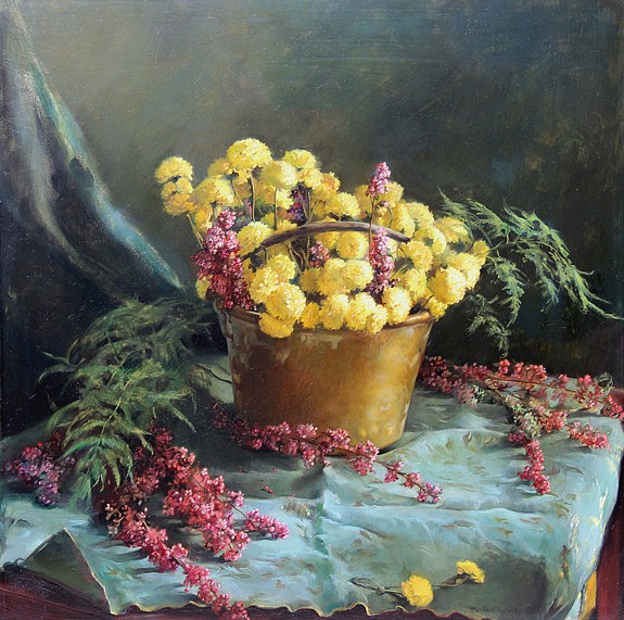 Priscilla Warren Roberts, Autumn
oil on masonite, 24" x 24"
signed, P. Roberts, lower left
JCA 5790
$12,000