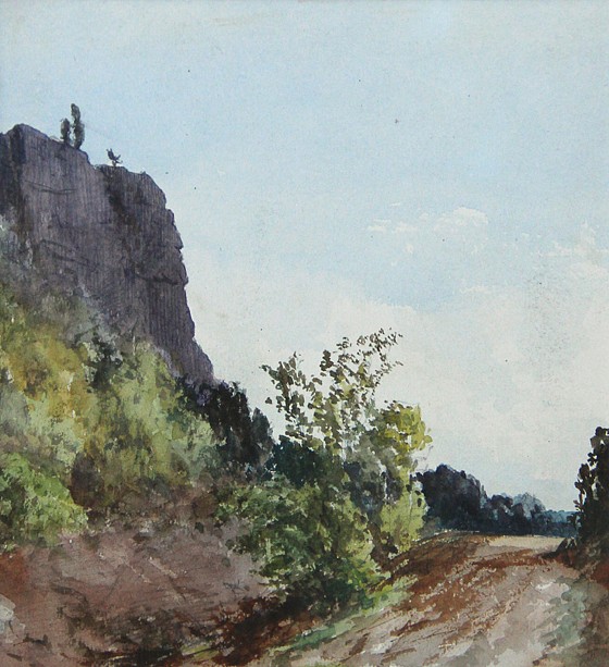 Roswell Morse Shurtleff, Cathole Mountain
watercolor on paper, 7" x 6" ss
titled and signed verso
JCA 5899
$950
