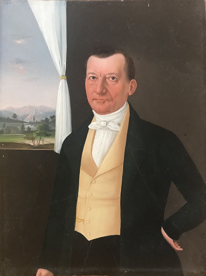 Josef Scheffel, Portrait of a Gentleman
oil on tin, 8 3/4" x 6 1/2"
signed J Scheffel and dated 1841, lower right
JWC 0119.32
$1,500