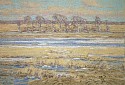 Henry Cooke White, Tidal Marsh with Copse No. 2, Winter
pastel on paper