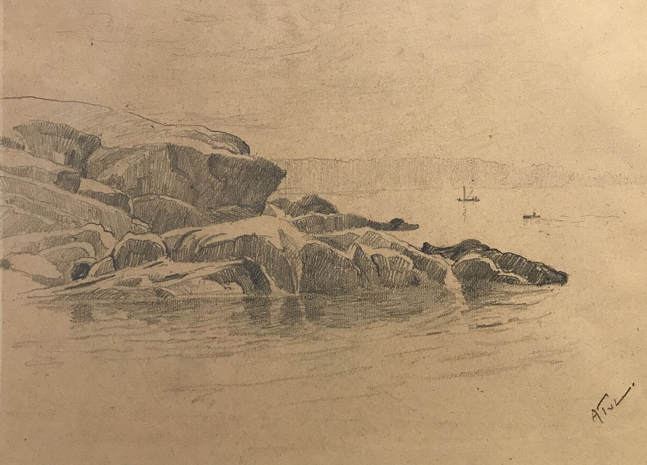 A. T. Van Laer, On the Maine Coast
pencil on paper, 8" x 11"
signed lower right
JWC 0119.47
$350