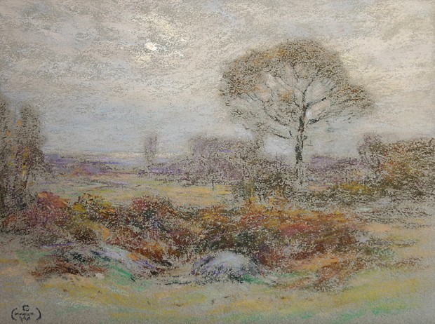 Henry Cooke White, An Autumn Moon
pastel on paper, 8 7/8" x 12"
estate stamped lower left
HCW 31
$3,000