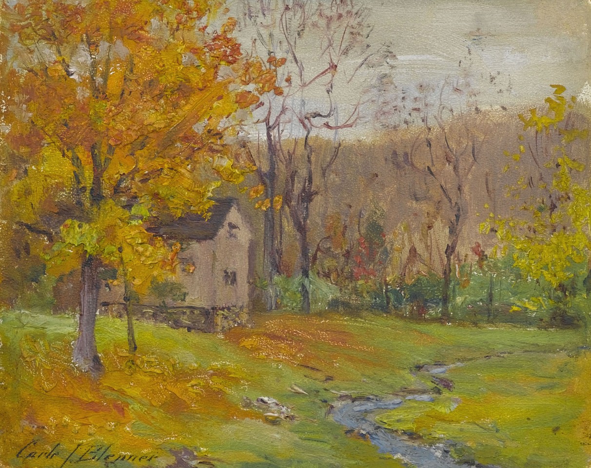 Carle J. Blenner, Indian Summer, circa 1905
oil on board, 8"" x 9 3/4""
JCAC 4363
$1,800