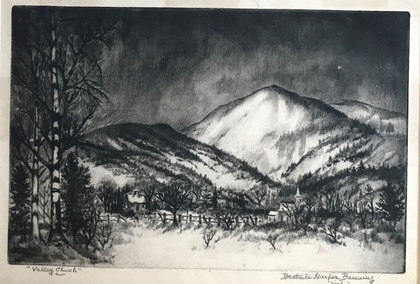 Beatrice Harper Banning, Valley Church
etching, 5 1/2"" x 8 1/2""
JWC 11/07.01
$350