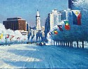 Michael Budden, Winter, Ben Franklin Parkway
oil