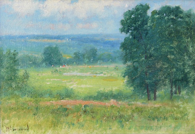 Joseph H. Greenwood, A Glimpse of Litchfield, c. 1890
oil on board, 9"" x 12 3/4""
JCAC 5548
$4,200