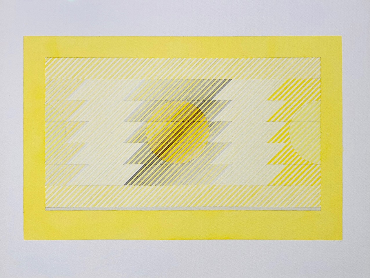 Sewell Sillman, Untitled (Orbs and Yellow)
watercolor and pencil, Sheet: 18"" x 24""  Image: 12"" x 18 5/8""
JCA 6412
$4,500