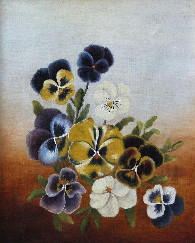 American School, Pansies, c. 1890
oil on canvas, 10"" x 8""
JCA 5134
$350