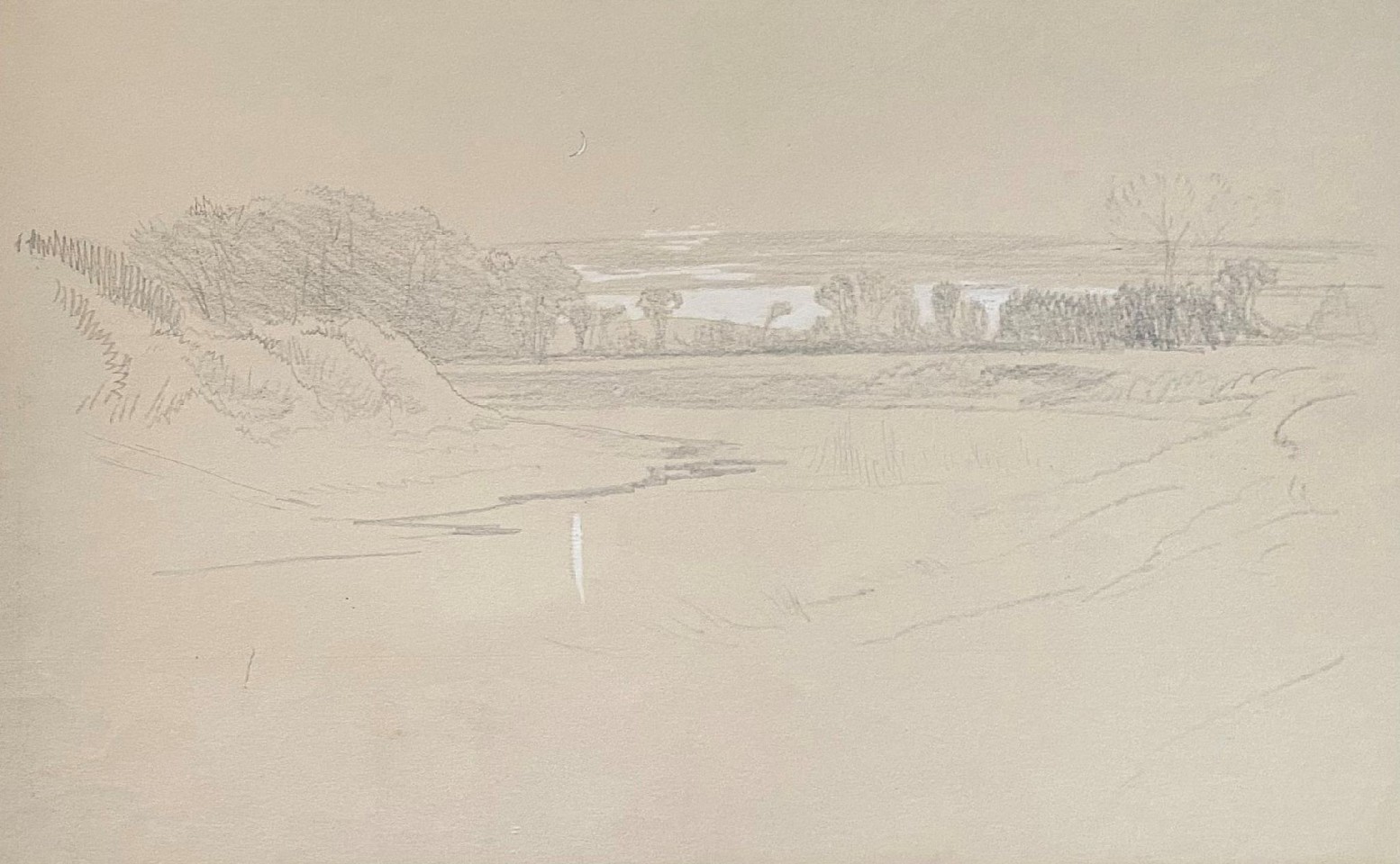 Aaron Draper Shattuck, Evening
pencil and gouache on paper, 10 3/4"" x 17 3/4""
JCA 4143D
$950