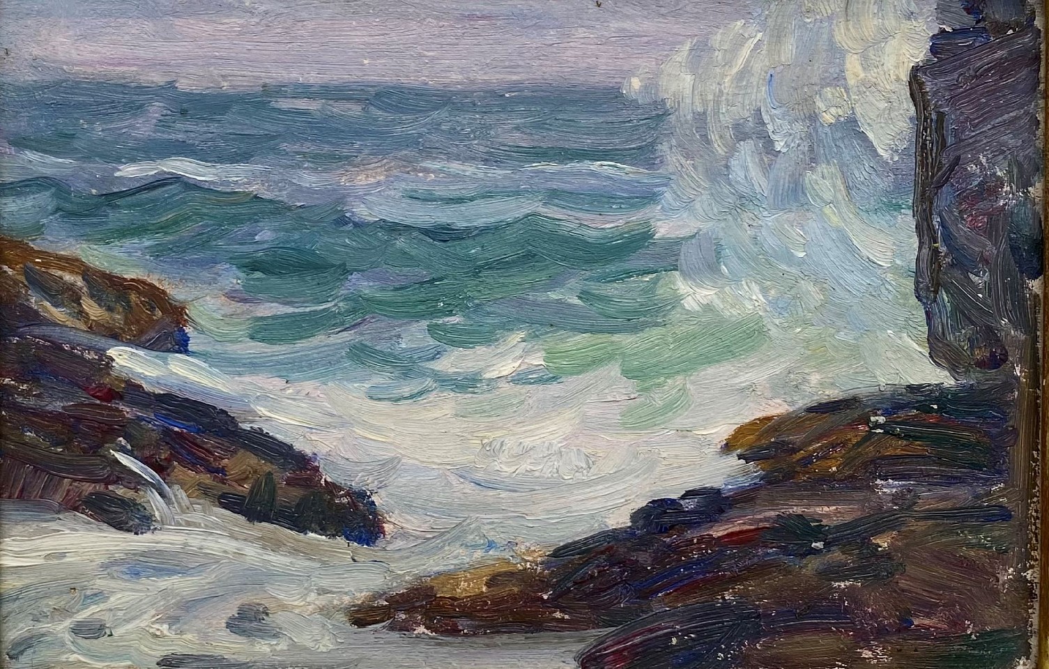 Charles Henry Ebert, Crashing Wave, Monhegan
oil on panel, 4 1/2"" x 7""
JCAC 6587
$2,000