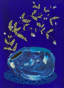 flowers: Jac Lahav Blue Vase II