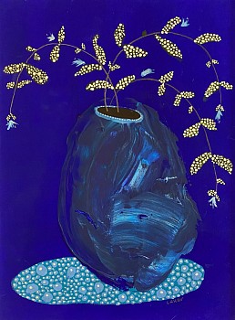 flowers: Jac Lahav Blue Vase V