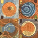 Julia Talcott, Squares and Circles
2009, woodcut/monprint/collage