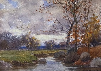 William Merritt Post -&nbsp;The Stream in Autumn