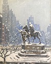 Guy C. Wiggins, At The Plaza Winter
oil on board