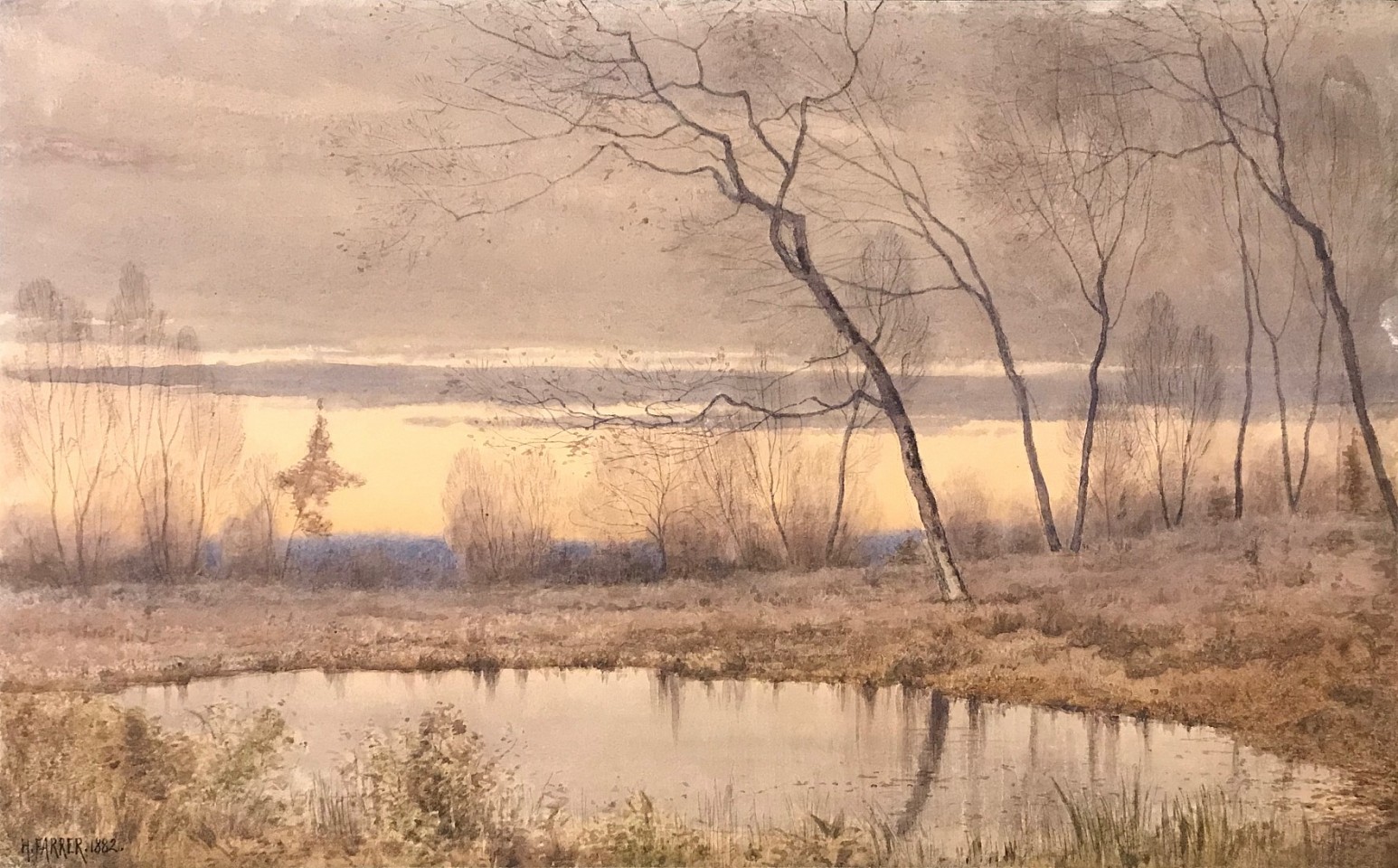 Henry Farrer, The Pond at Dusk
watercolor on paper, 12 1/8"" x 19 5/8""
JCA 6252
$4,500