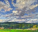 Jerry Weiss, Late Summer Sky Over Tiffany Farm
2021, oil on linen