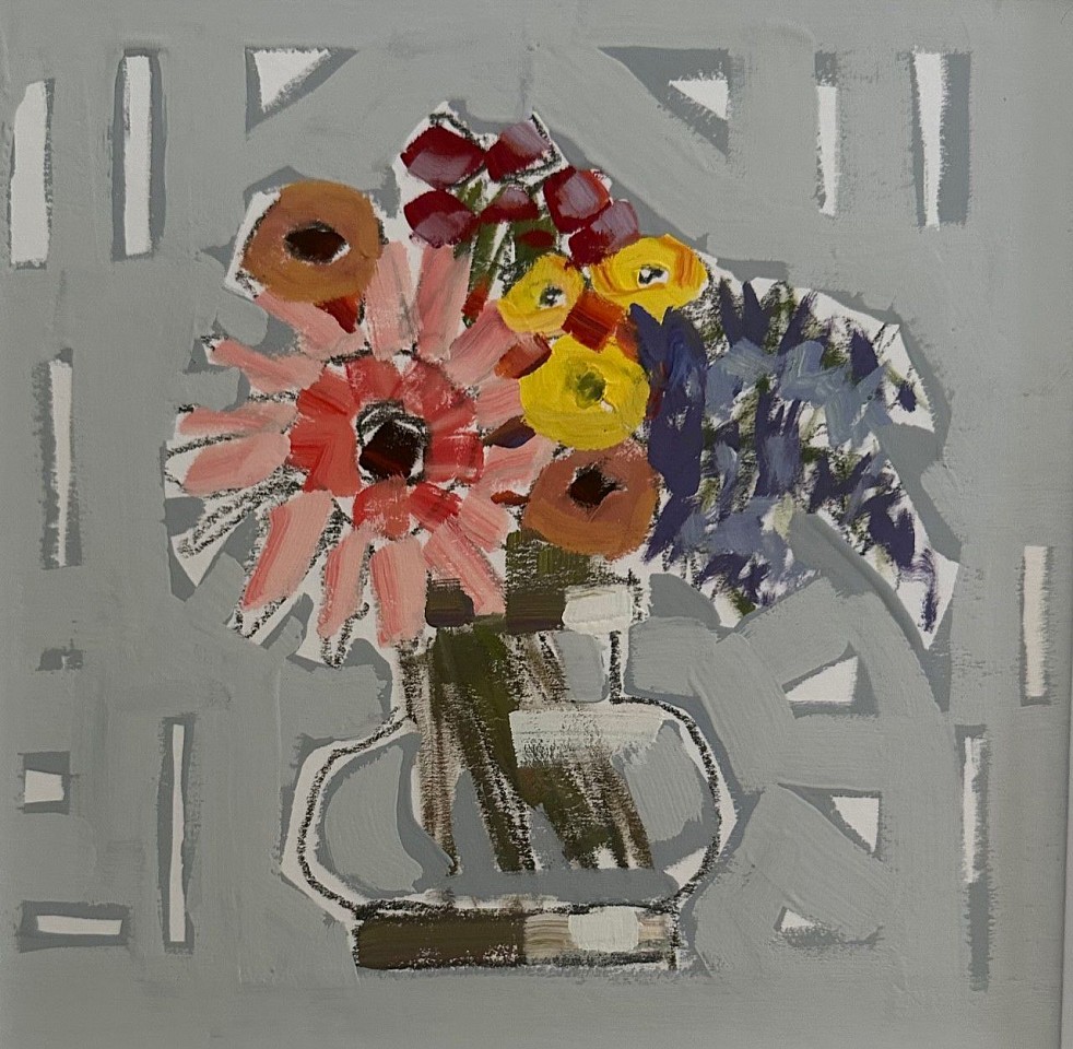 Judy Friday, Inkwell Flowers, 2023
water colorcolor, crayon,and gouache on paper, 8"" x 8""
JF0823.02
$500