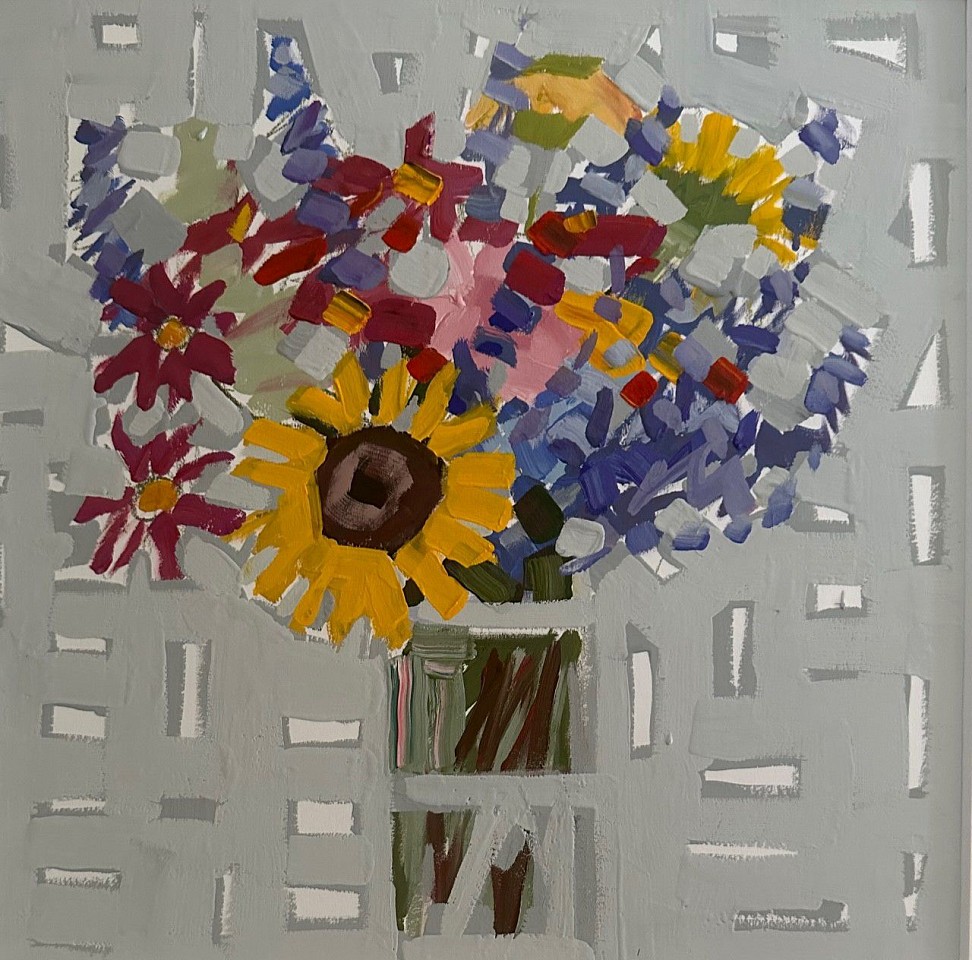 Judy Friday, Sunflower Bouquet #1, 2023
watercolor, crayon, and gouache on paper, 13"" x 12 1/2""
JF0823.01
$750