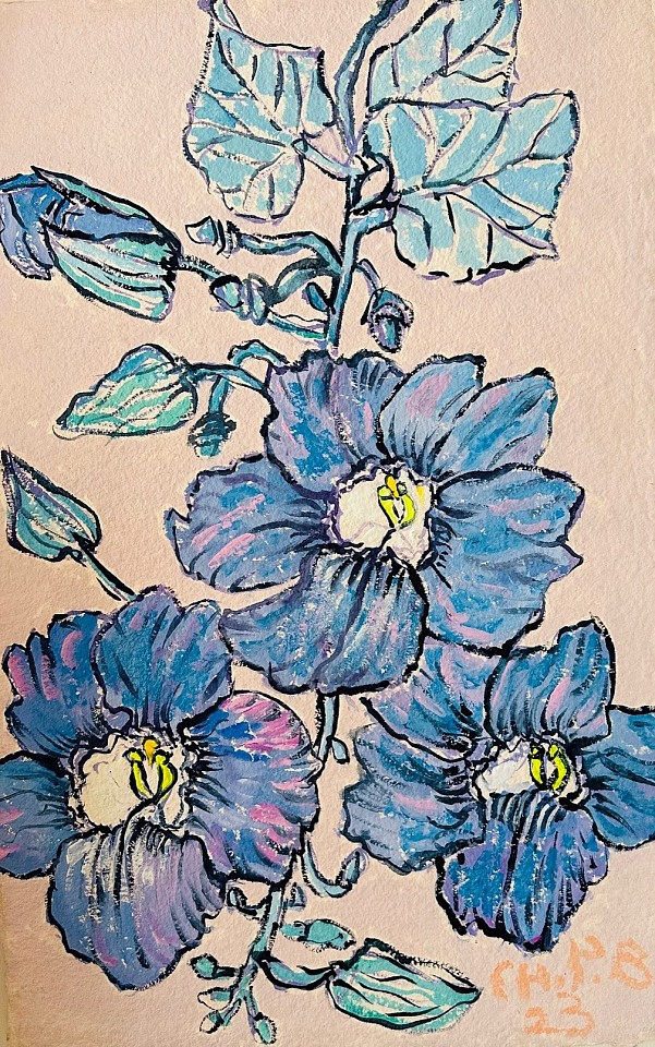 Christian Brechneff, Blue Caribbean Vine Flower II
ink and oil on handmade paper, 21"" x 14""
CB 0324.07
$1,900