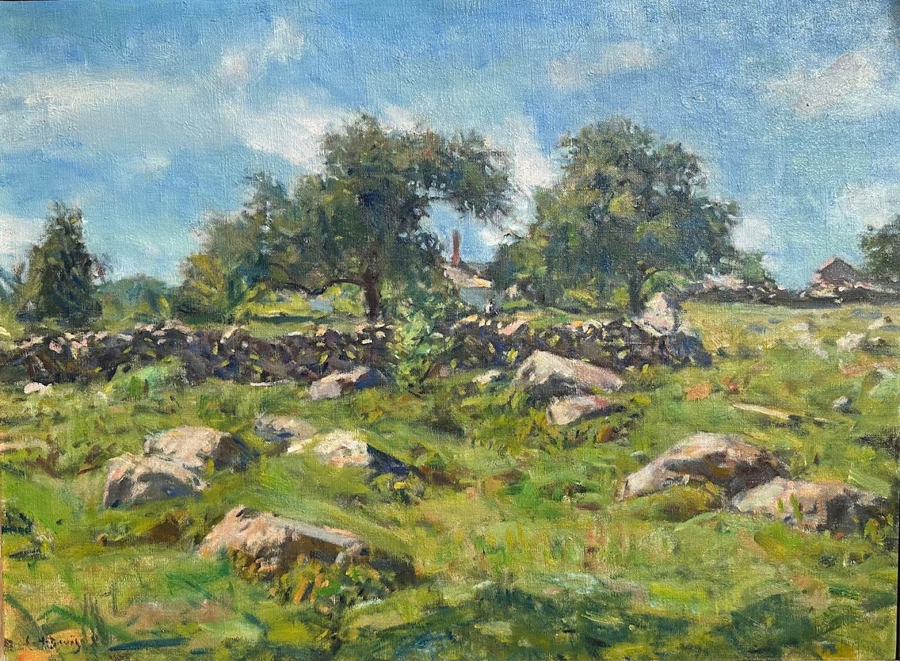Charles Harold Davis, Hilltop Farm, Mystic, CT
oil on canvas, 20"" x 27""
JCA 6905
Sold