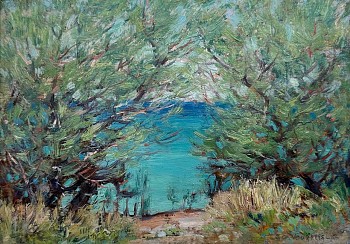 Clark Voorhees - Admiralty Cove through the Tamarisks