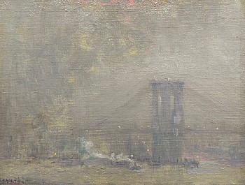 Charles Vezin - Gray Evening (Brooklyn Bridge)