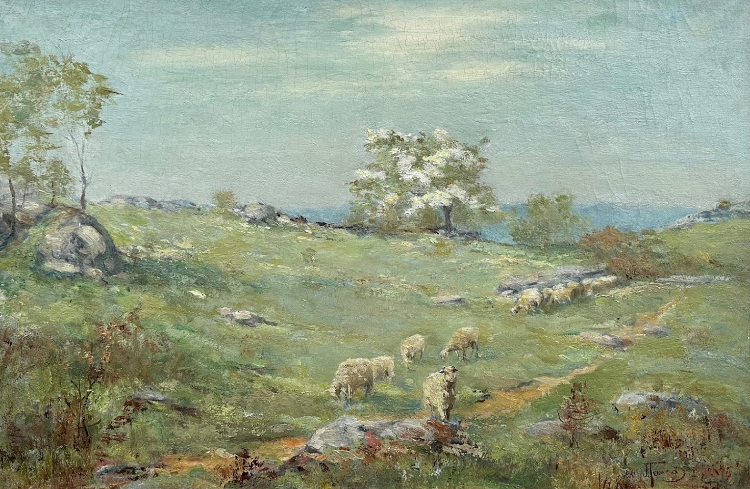 Jules Turcas, Sheep Meadow in Spring
oil on board, 16"" x 24""
MacB0525.07
$12,000