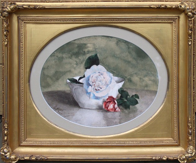 Edwin Augustus Moore, Roses
watercolor on paper, 11"" x 13 3/4"" in an oval
CG 01/12.02
$2,500
