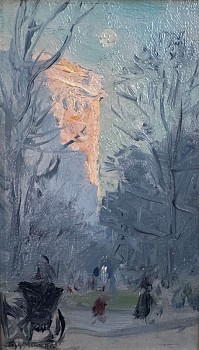 Work: Addison Thomas Millar Late Day Sun, Central Park, c 1890