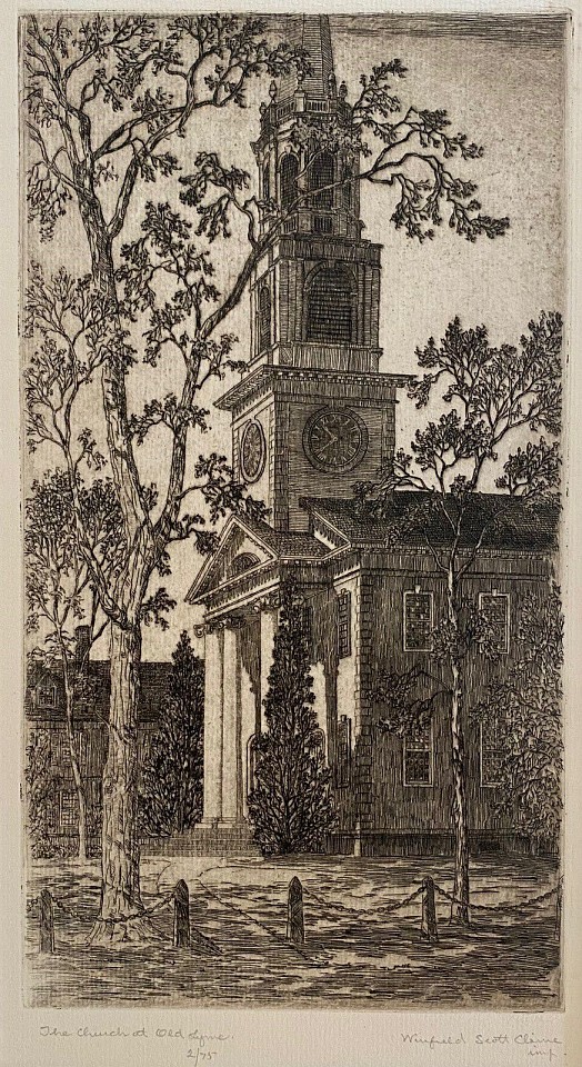 Winfield Scott Clime, The Church At Old Lyme
etching on paper, 9 3/4"" x 5 3/8 image
JWC 0323.05
$950