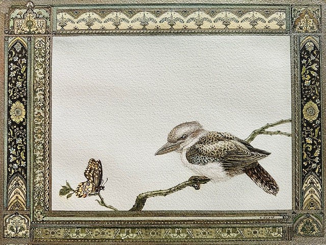 Heidi Holder, Kookaburra
watercolor & and gold leaf on paper, 9"" x 12 1/4""
HH1025.04
$2,800