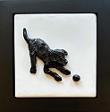 Paula Perlini, Dog With His Ball
clay and ceramic