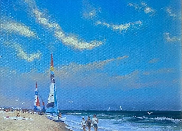 Michael Budden, Beach Day 3
oil on board, 6"" x 8""
MB1225.01
$850