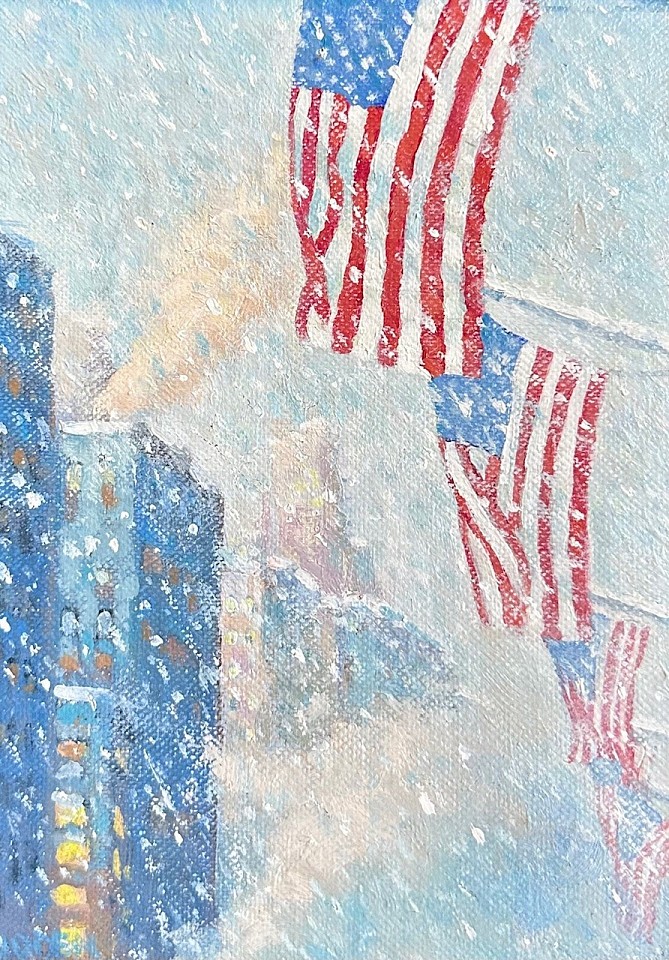 Michael Budden, Fifth Avenue Flags
oil on board, 8"" x 6""
MB1125.02
$850