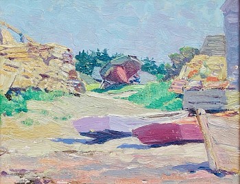 american impressionism/lyme art colony: Charles Henry Ebert Off Season, Monhegan