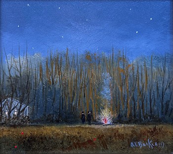 contemporary:&nbsp;Al Barker Burning Leaves