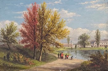 William Rickarby Miller -&nbsp;Harlem Pond, Central Park, 1871