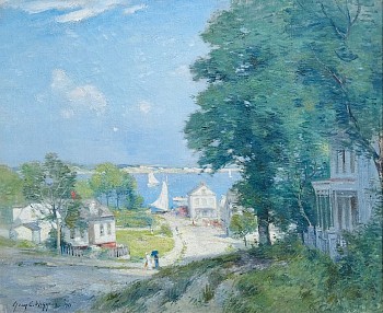 american impressionism/lyme art colony:&nbsp;Guy C. Wiggins Main Street, Noank, 1911